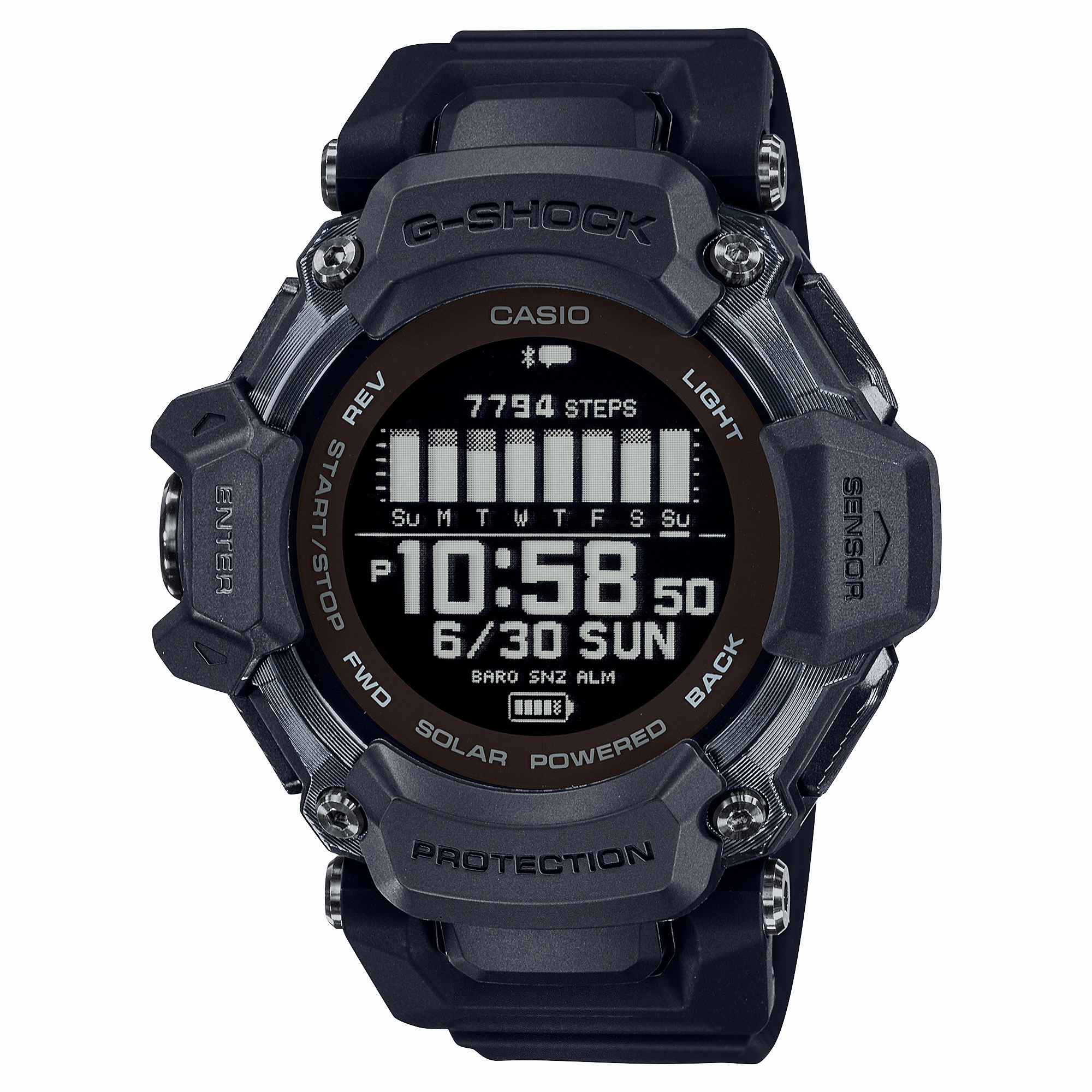 G-Shock Smart Heart Rate Black Resin Strap Watch GBDH2000-1B