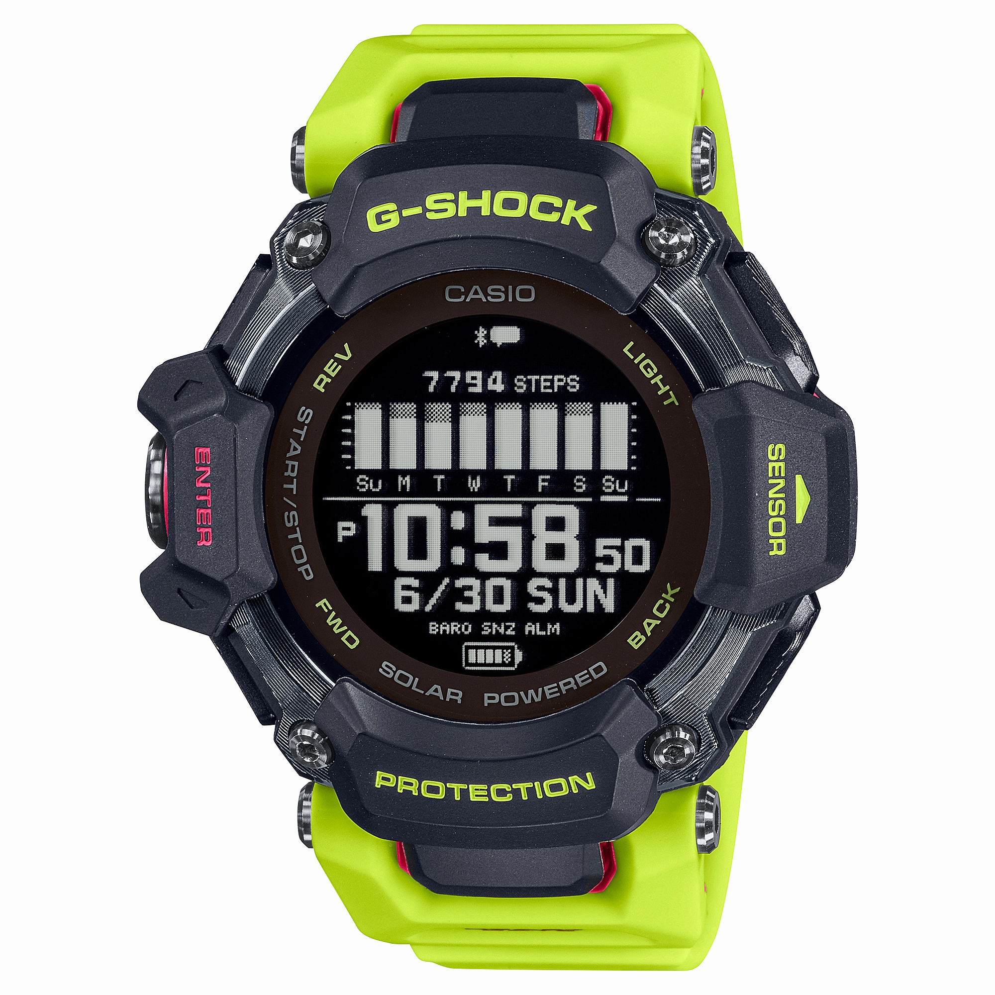 G-Shock Smart Heart Rate Green Resin Strap Watch GBDH2000-1A9
