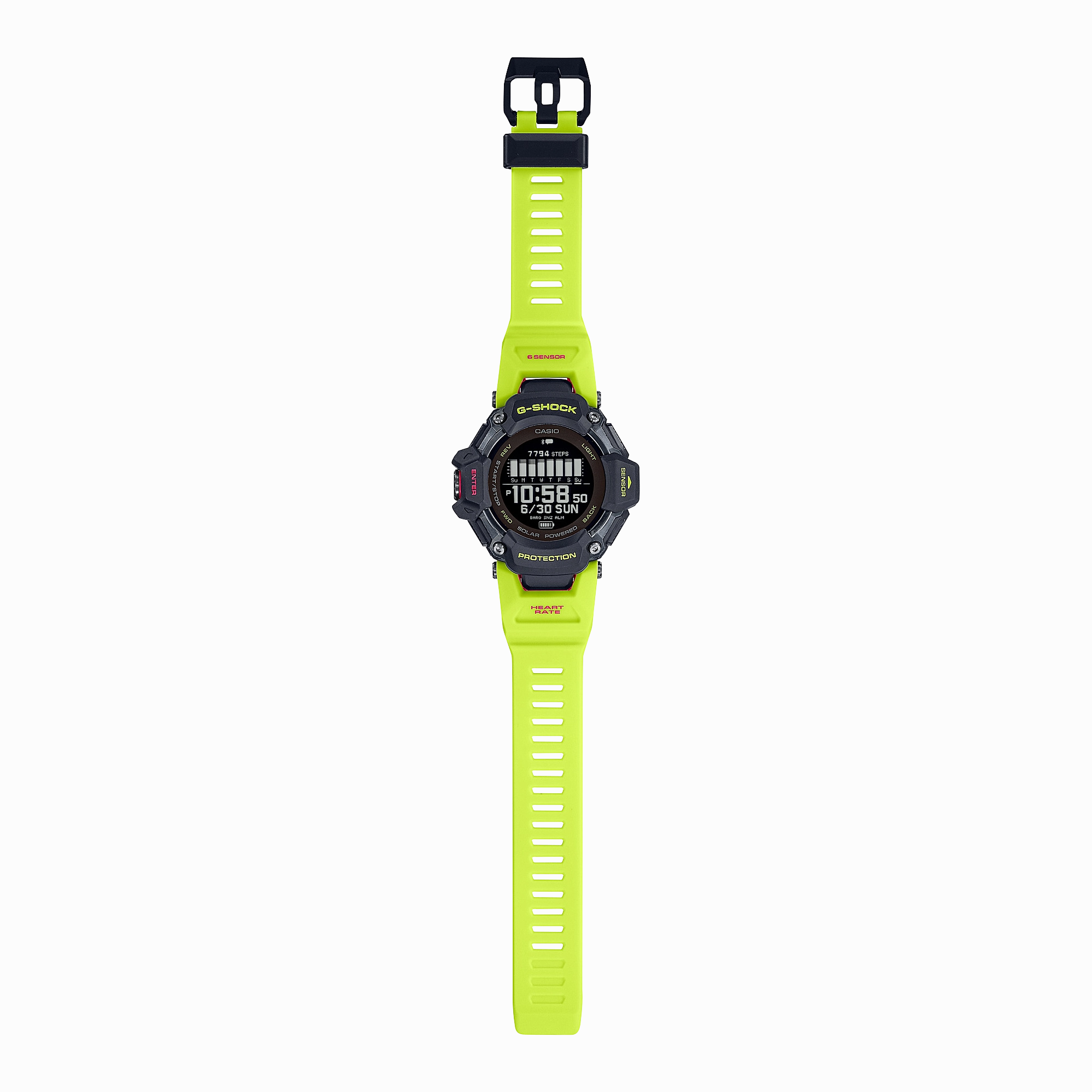 G-Shock Smart Heart Rate Green Resin Strap Watch GBDH2000-1A9