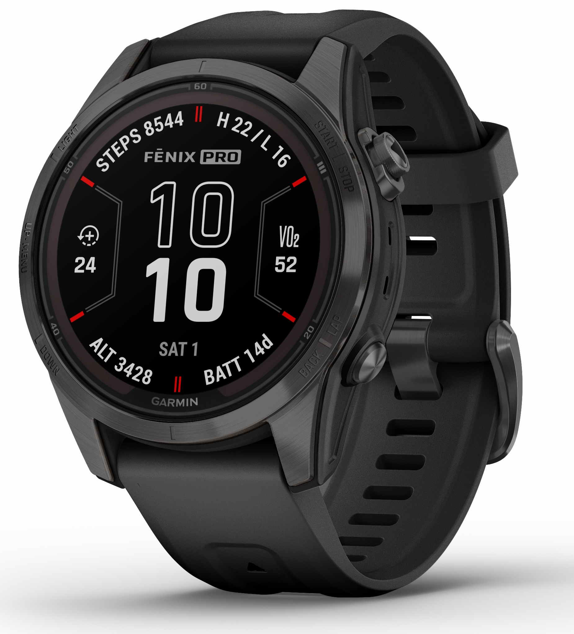 Garmin Fenix 7S Pro Sapphire Solar Carbon Grey Titanium Watch