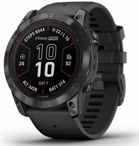 Garmin Fenix 7X Pro Sapphire Solar Carbon Grey Titanium Watch