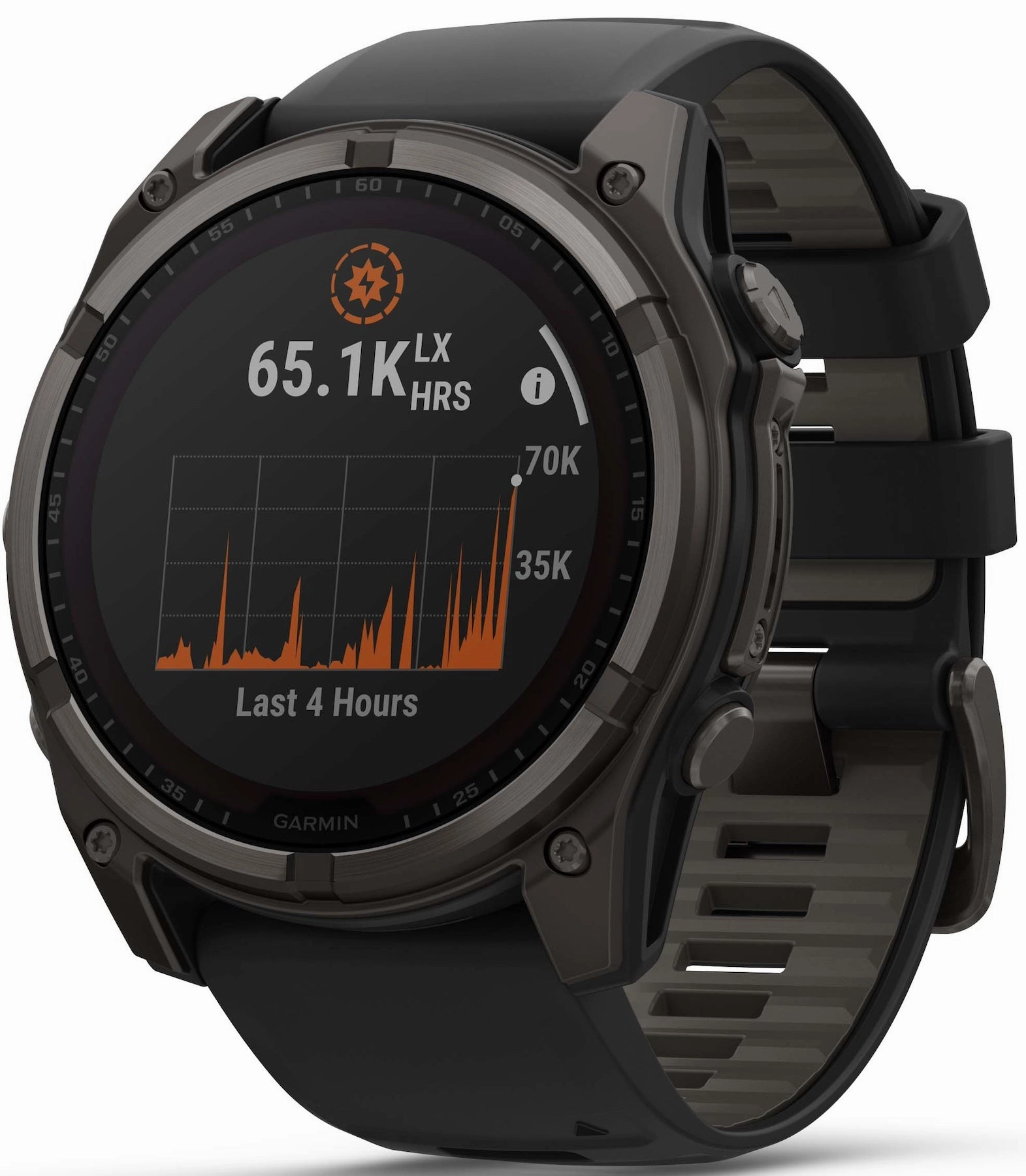 Garmin Fenix 8 51mm Sapphire Solar Carbon Grey DLC Titanium Black Pebble Grey Silicone Watch