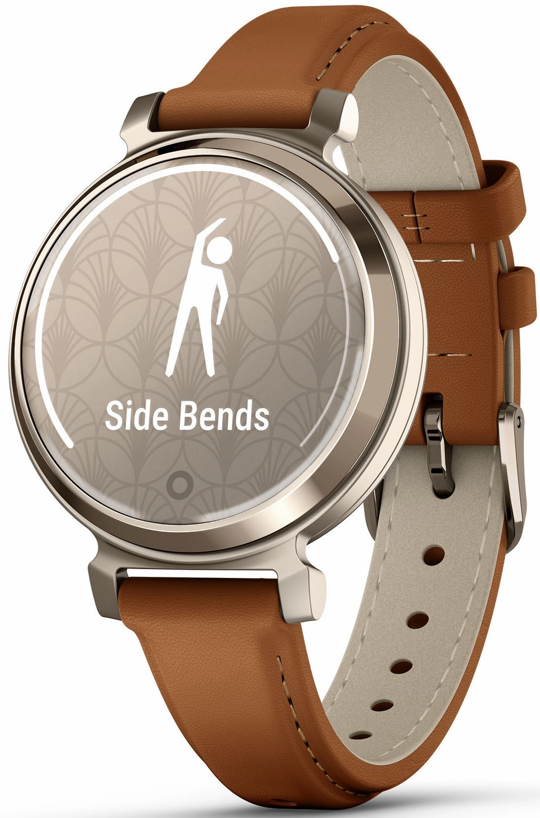 Garmin Lily 2 Classic Cream Gold & Tan Leather Watch