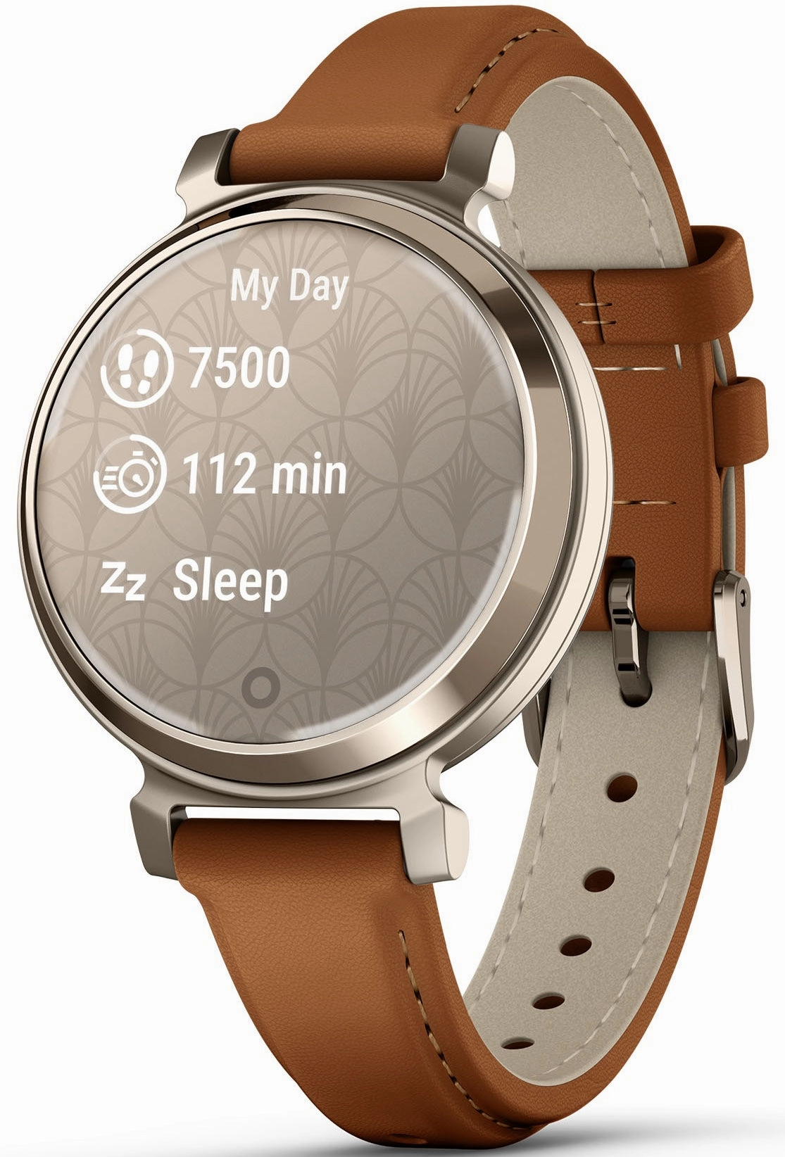 Garmin Lily 2 Classic Cream Gold & Tan Leather Watch