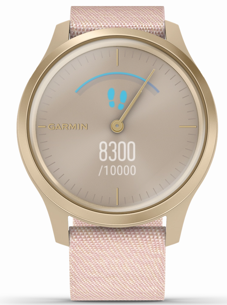 Garmin Vivomove Style Light Gold Aluminium Case Blush Pink Nylon D