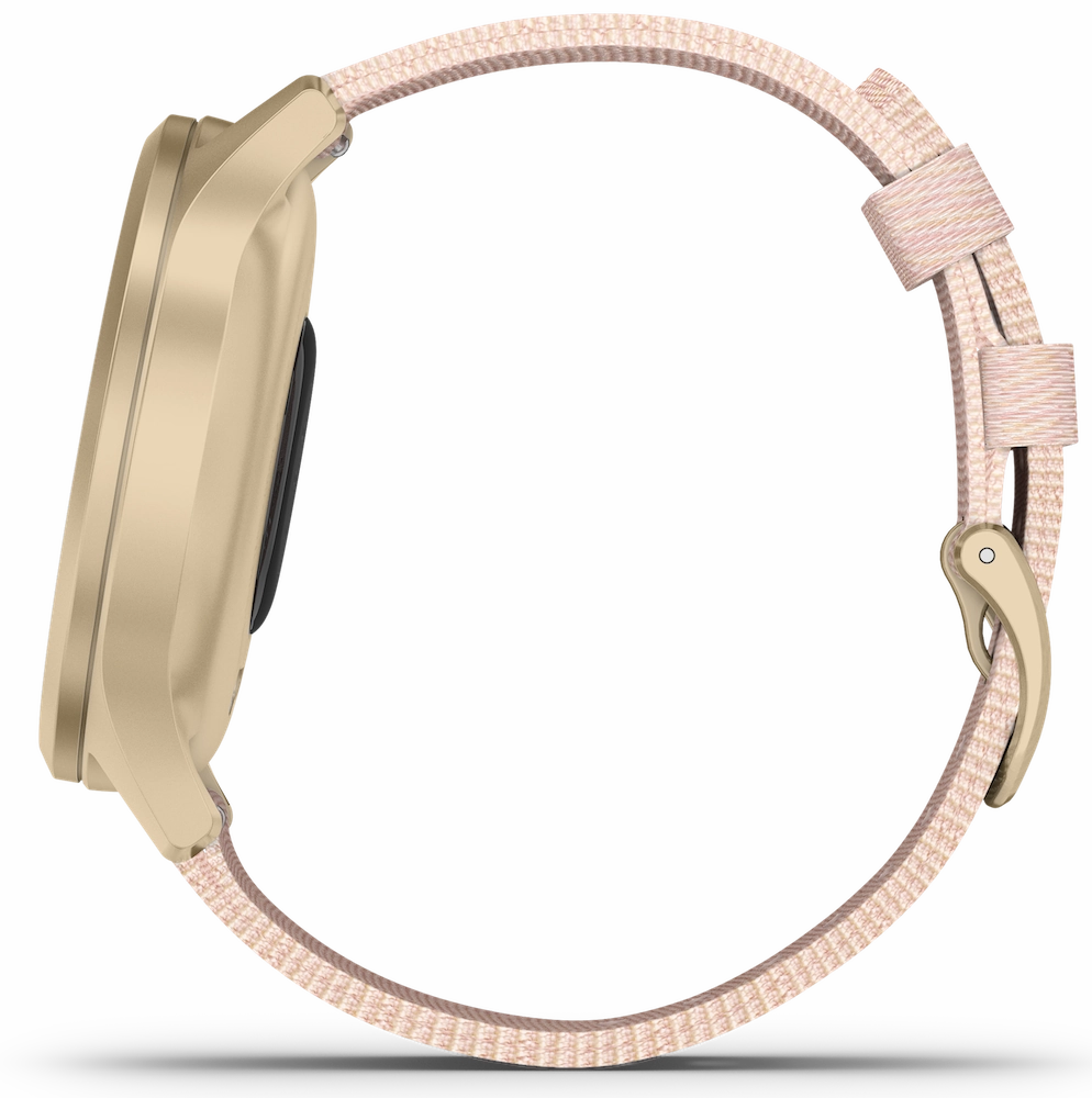 Garmin Vivomove Style Light Gold Aluminium Case Blush Pink Nylon D
