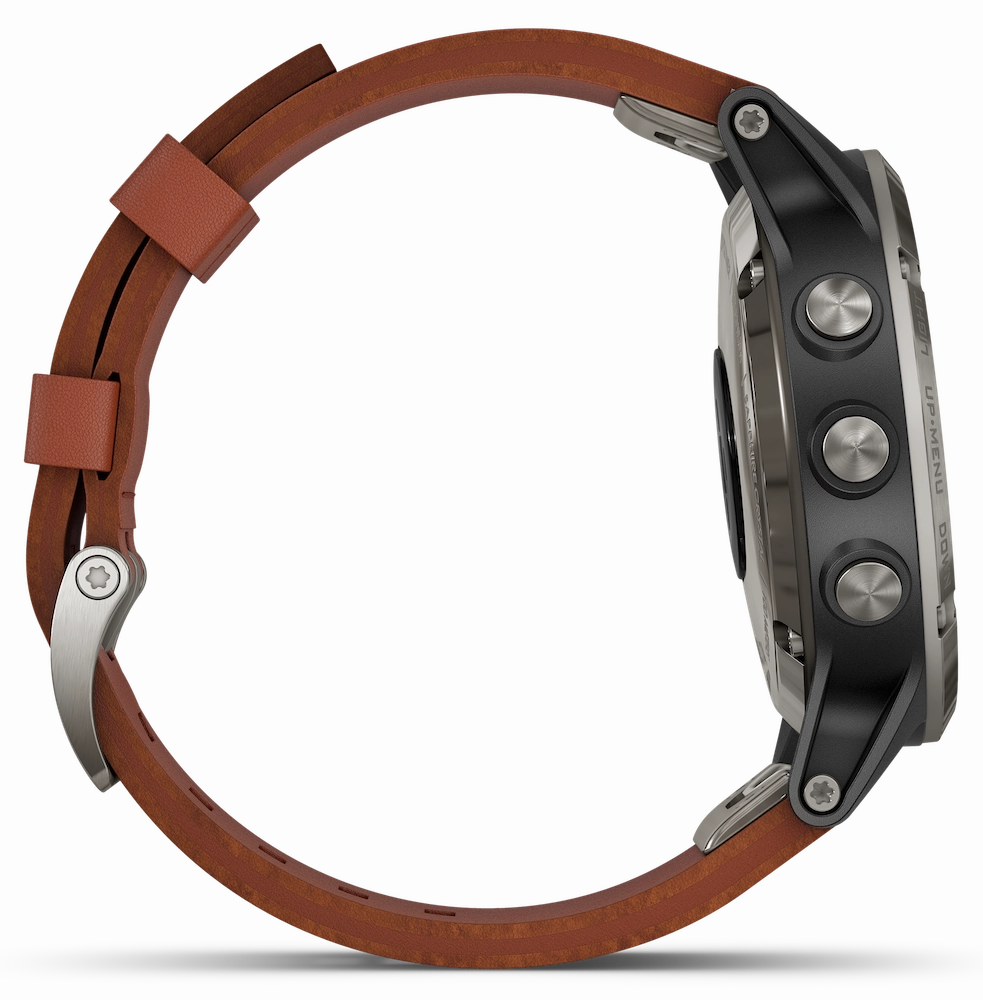 Garmin Watch D2 Delta Aviator Watch Brown Leather Band