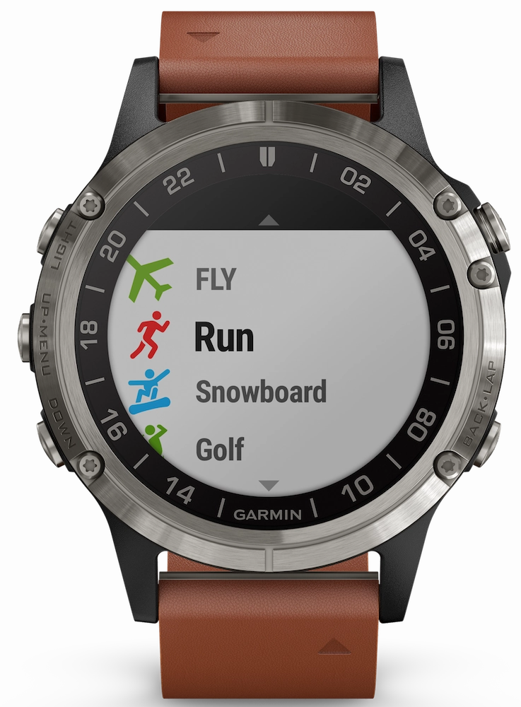 Garmin Watch D2 Delta Aviator Watch Brown Leather Band