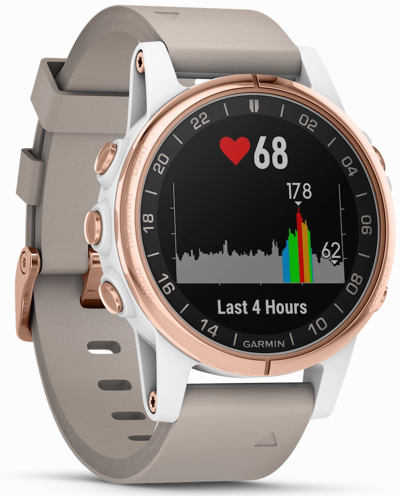 Garmin Watch D2 Delta S Aviator Watch Beige Leather Band