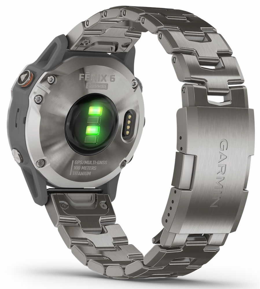 Garmin Watch Fenix 6 Sapphire Titanium Grey Titanium Band D