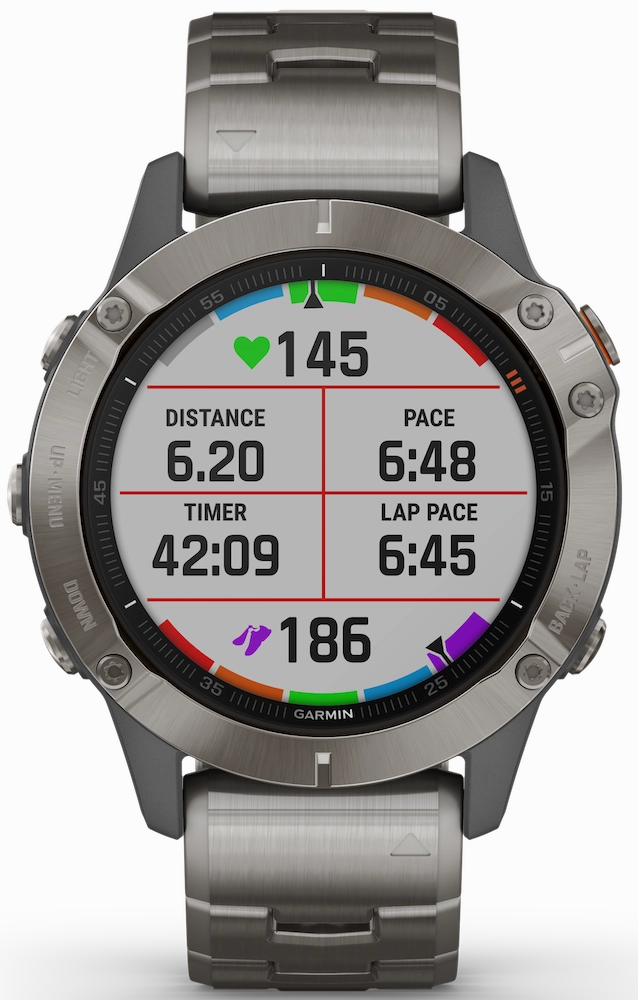 Garmin Watch Fenix 6 Sapphire Titanium Grey Titanium Band D