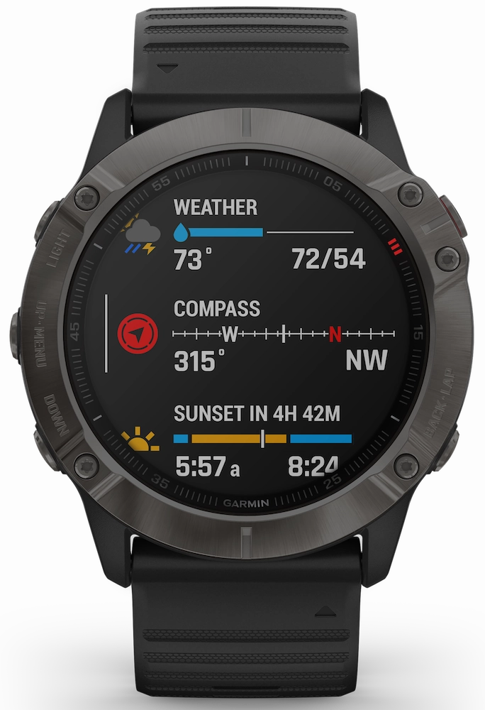Garmin Watch Fenix 6X Sapphire Carbon Grey DLC D