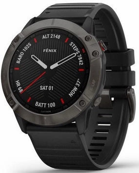 Garmin Watch Fenix 6X Sapphire Carbon Grey DLC D