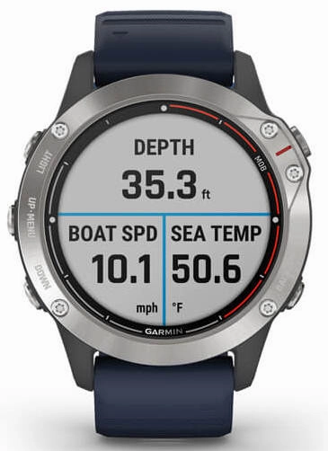 Garmin Watch Quatix 6 Captain GPS Blue Band Smartwatch