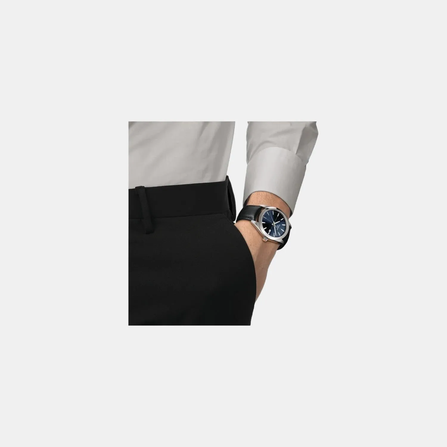 Gentleman Men Analog Leather Watch T1274101604101