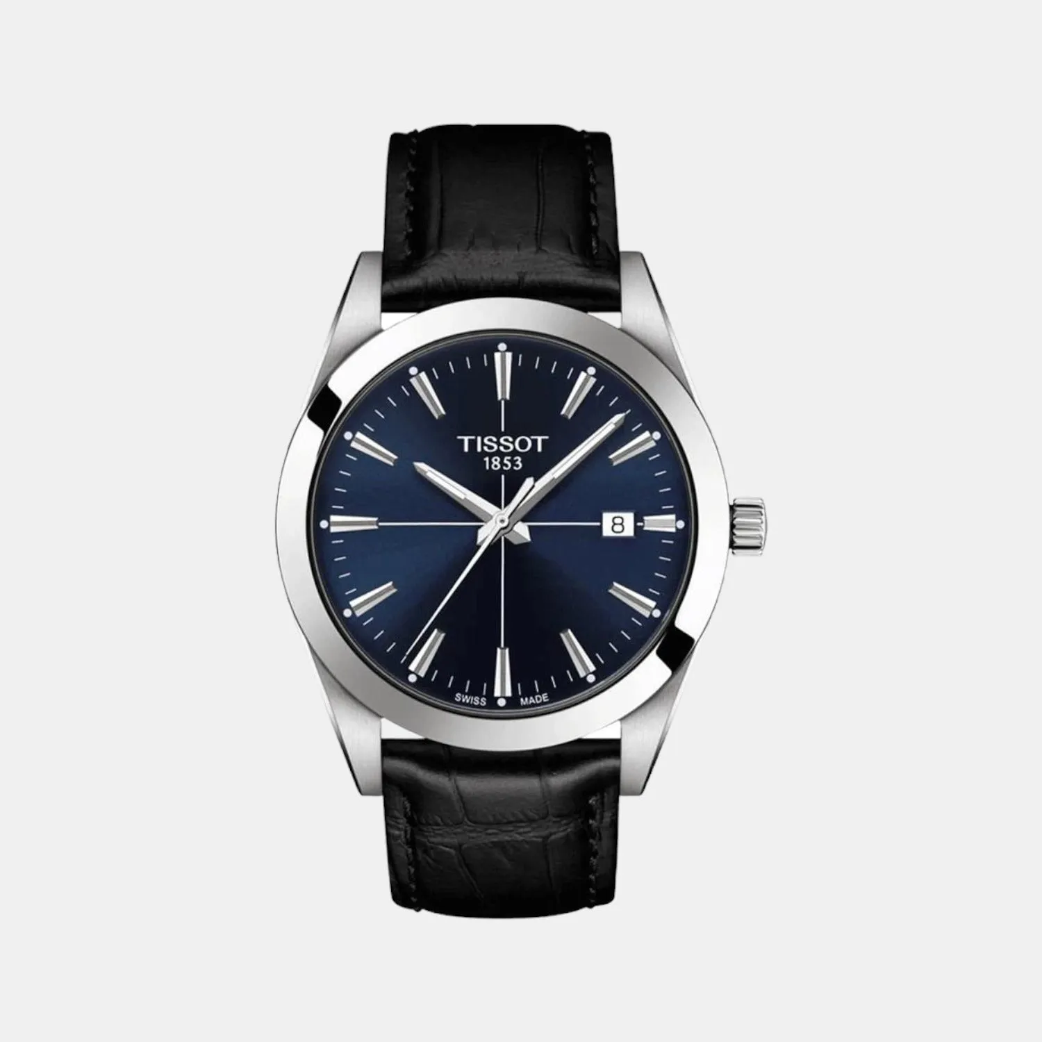 Gentleman Men Analog Leather Watch T1274101604101