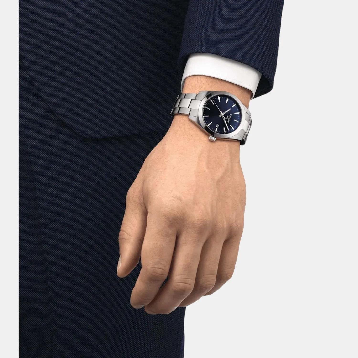 Gentleman Men Analog Stainless Steel Watch T1274101104100