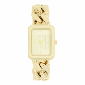Gold coloured OOZOO watch with chain bracelet - C11273