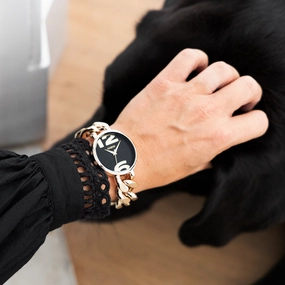Gold coloured OOZOO watch with chunky chain bracelet - C11264