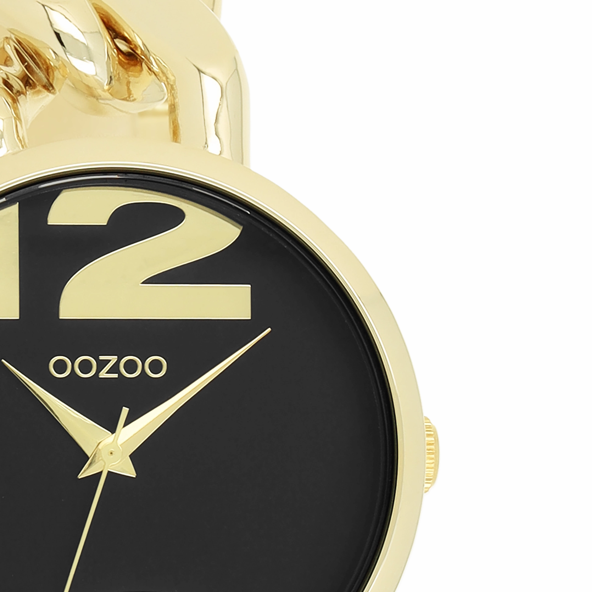 Gold coloured OOZOO watch with chunky chain bracelet - C11264