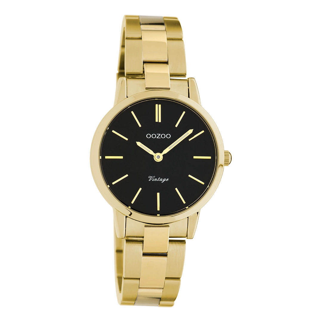 Gold coloured OOZOO watch with stainless steel bracelet - C20114