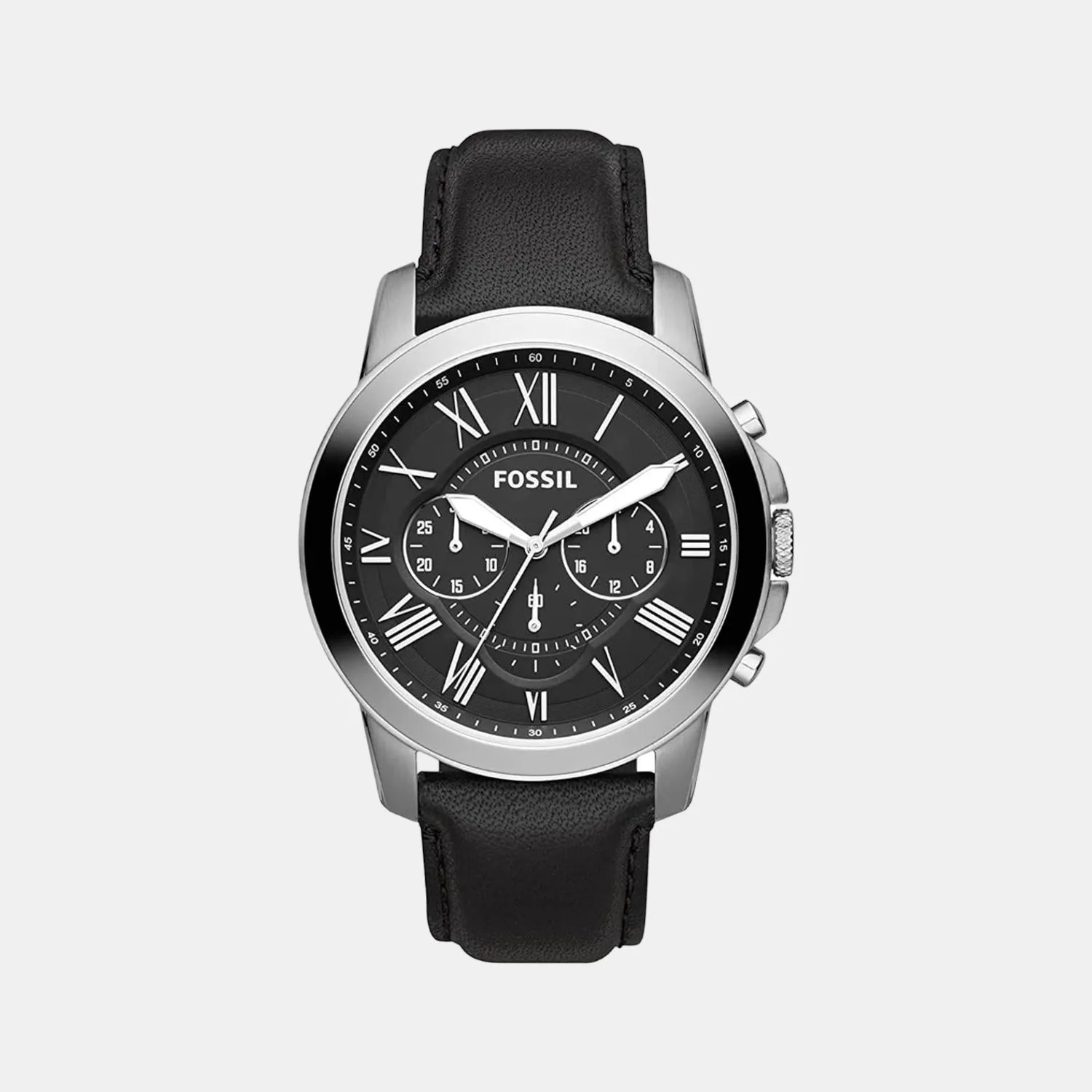 Grant Men Quartz Black Dial Chronograph Leather Watch FS4812
