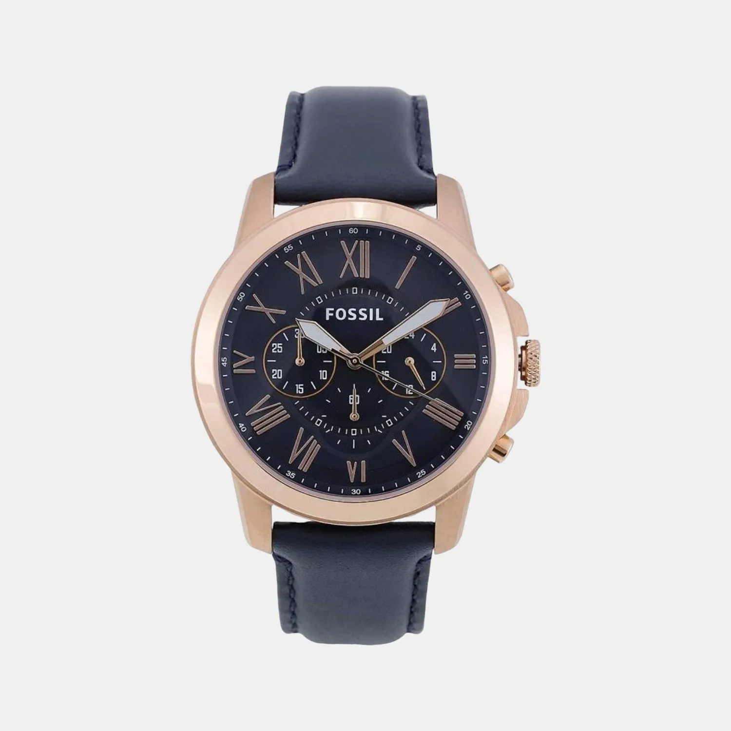 Grant Men Quartz Blue Dial Chronograph Leather Watch FS4835
