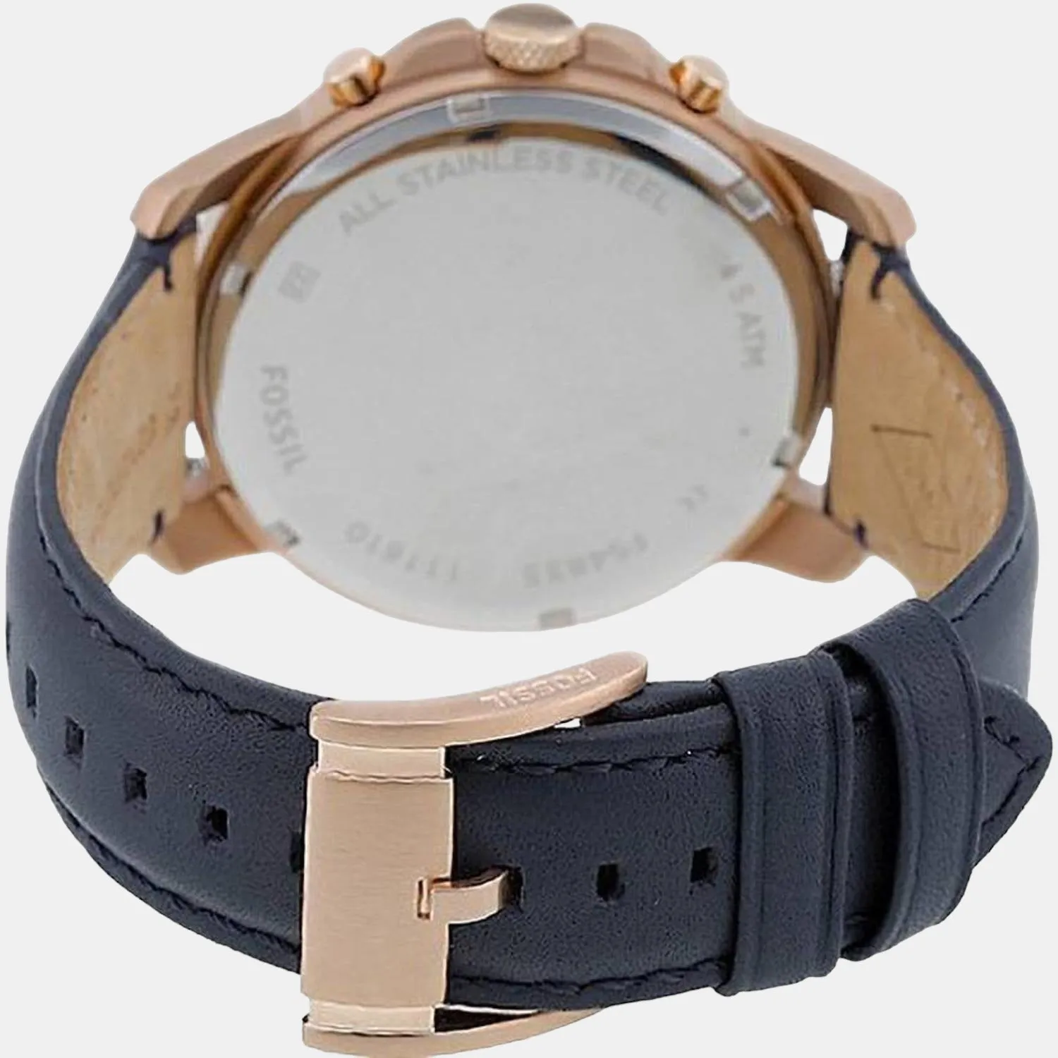 Grant Men Quartz Blue Dial Chronograph Leather Watch FS4835