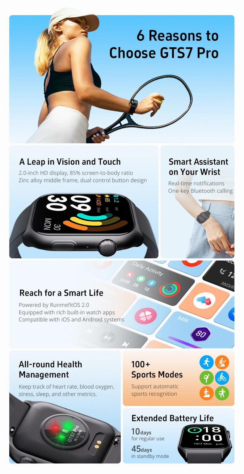 GTS7 Pro New Design Smart Watch Customized Function Button