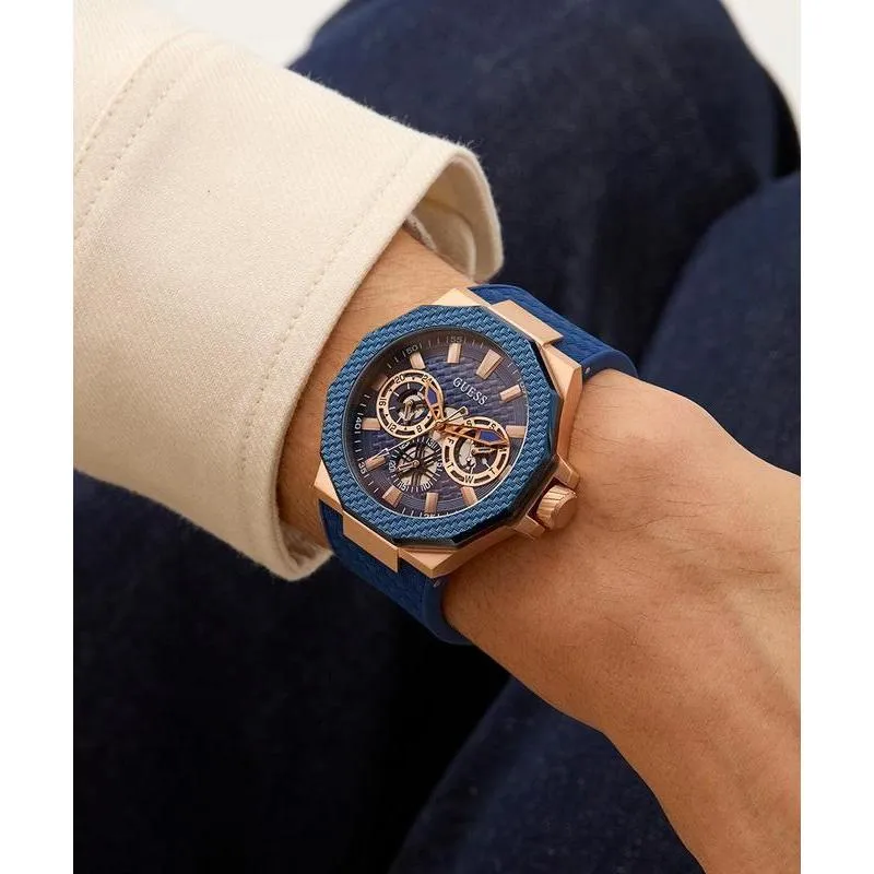 Guess Blue Rose Gold Watch