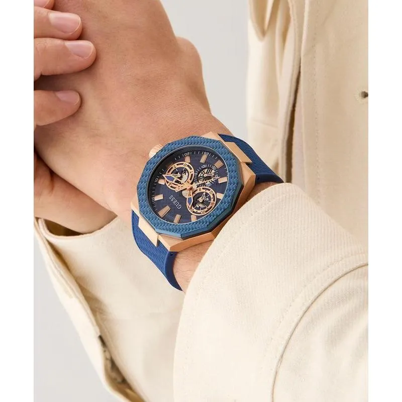 Guess Blue Rose Gold Watch