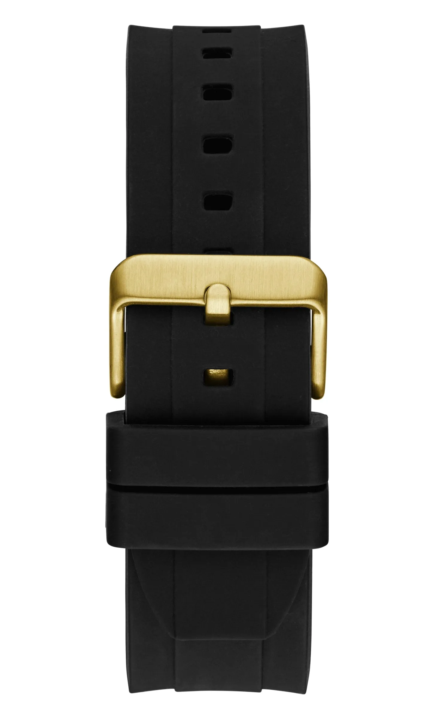 Guess Empire Black Dial Rubber Strap Watch GW0583G2