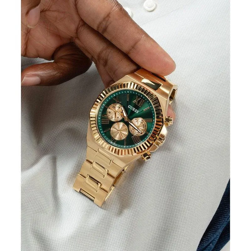 Guess Equity Green Dial Multifunction Watch