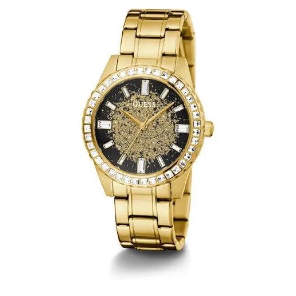 Guess Glitter Burst Gold Tone Analog Ladies Watch GW0405L2