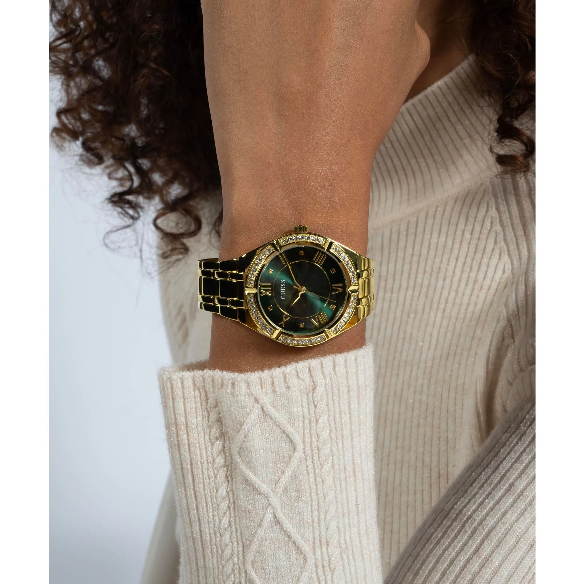 GUESS Green Cosmo Crystal Watch GW0033L8