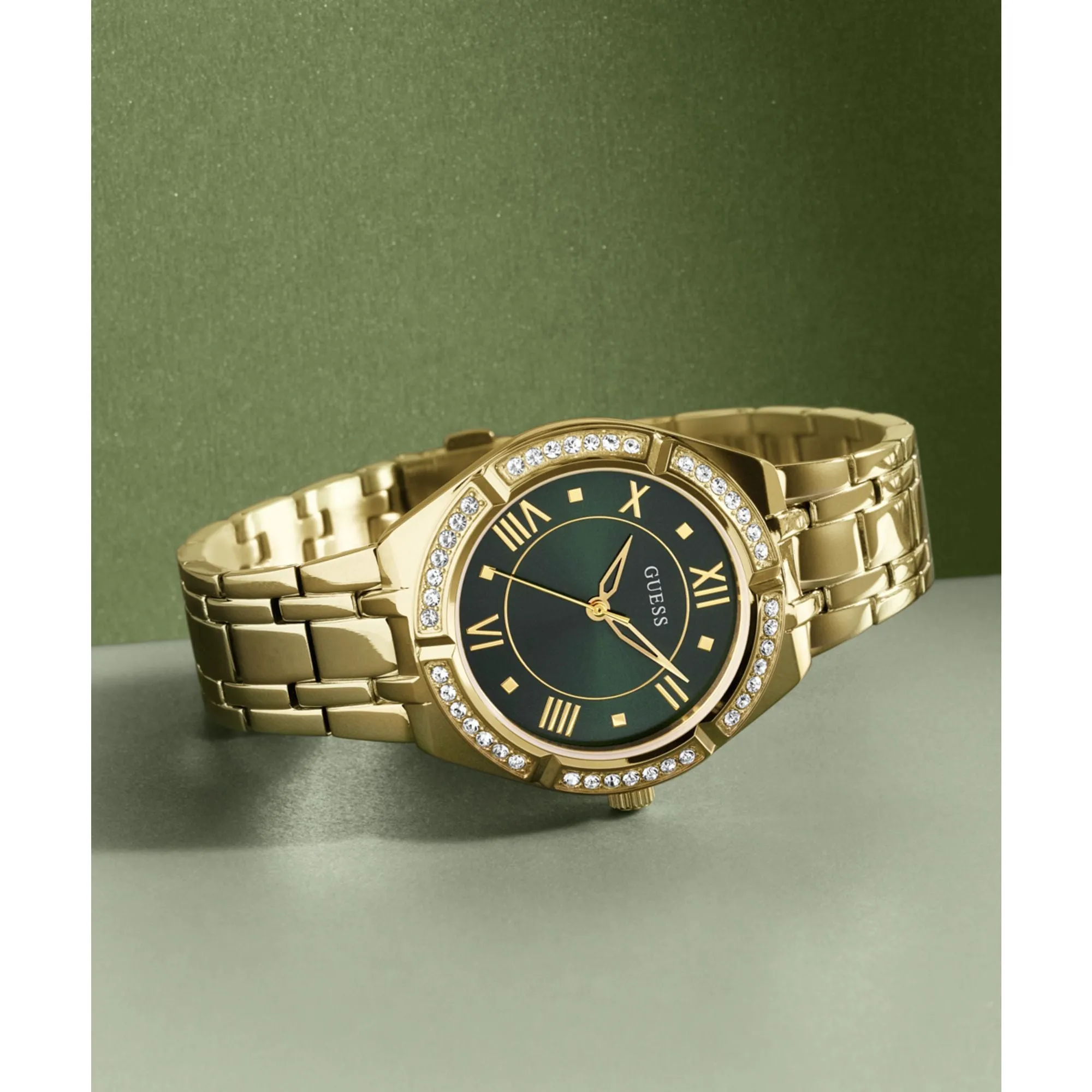 GUESS Green Cosmo Crystal Watch GW0033L8