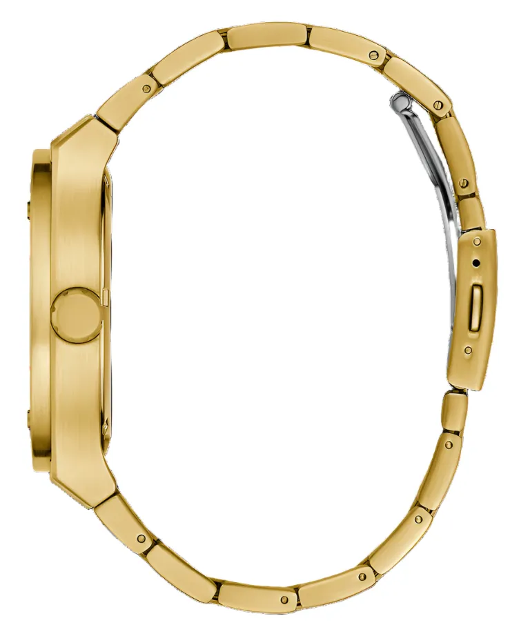 Guess Jet Black Dial Gold Bracelet Multi-function GW0795G4