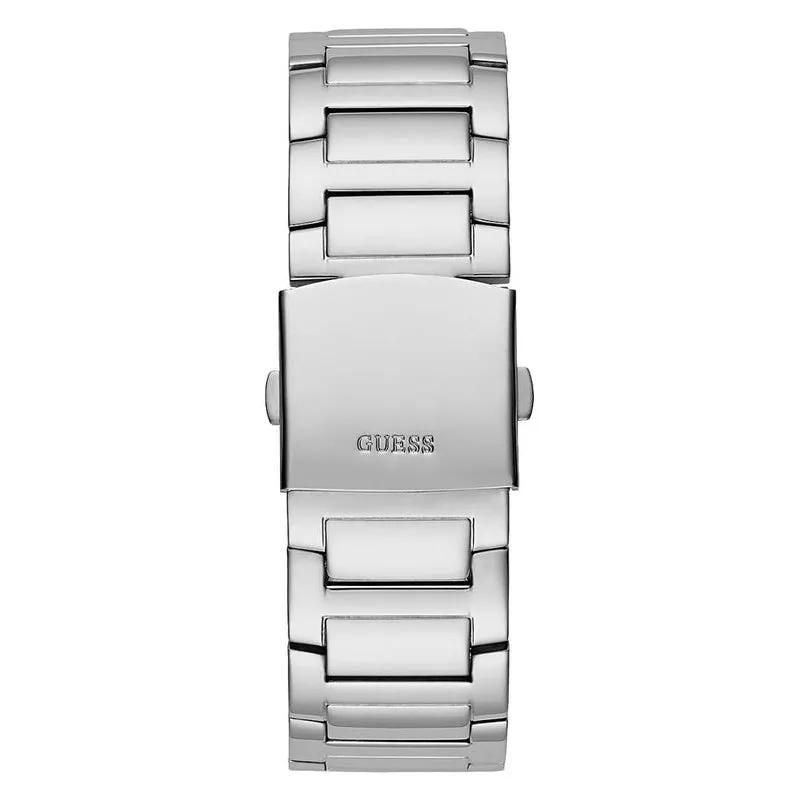 Guess King Silver Tone Multi-Function Gents Watch GW0497G1