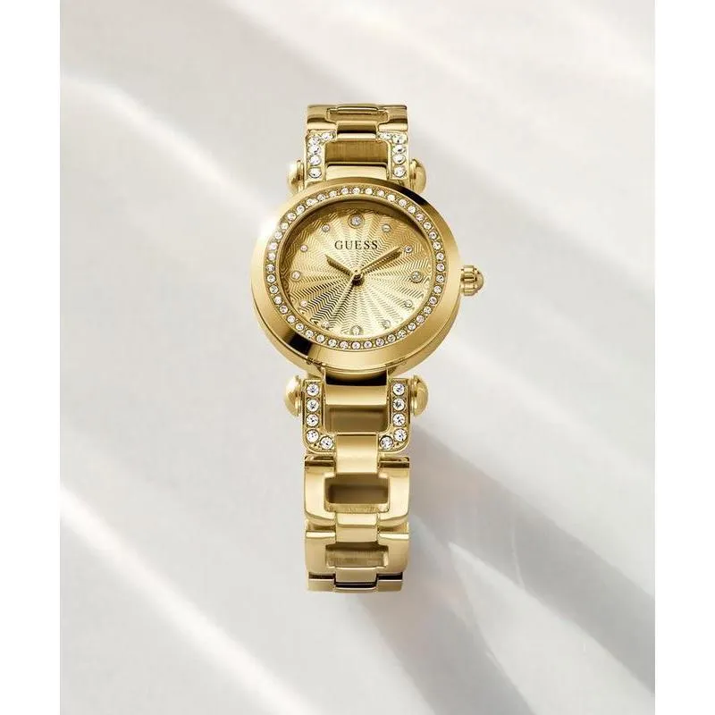 Guess Ladies Gold Tone Analog Watch