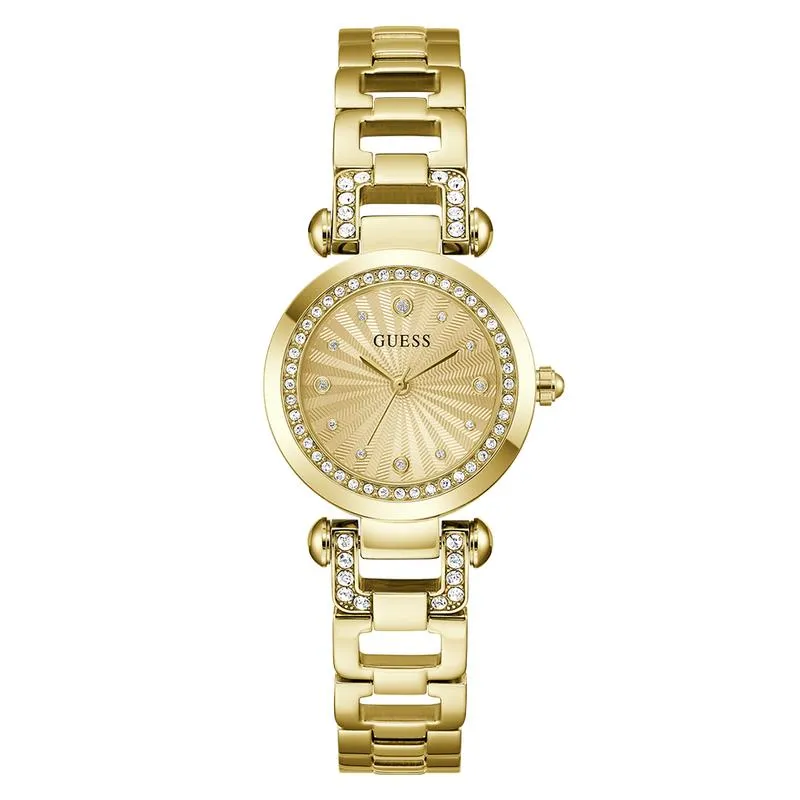 Guess Ladies Gold Tone Analog Watch
