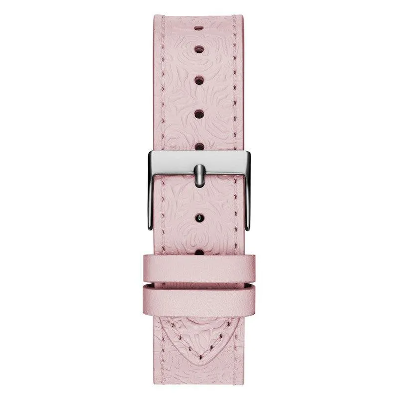 GUESS Ladies Pink Silver Tone Analog Watch GW0529L1