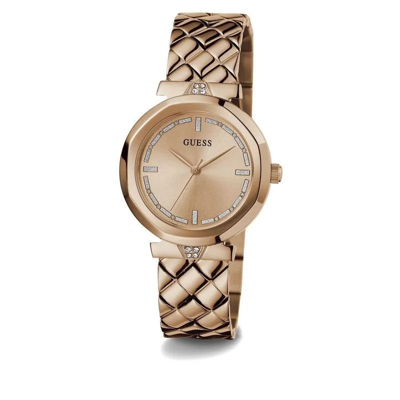 Guess Ladies Rose-Gold Tone Analog Watch GW0613L3