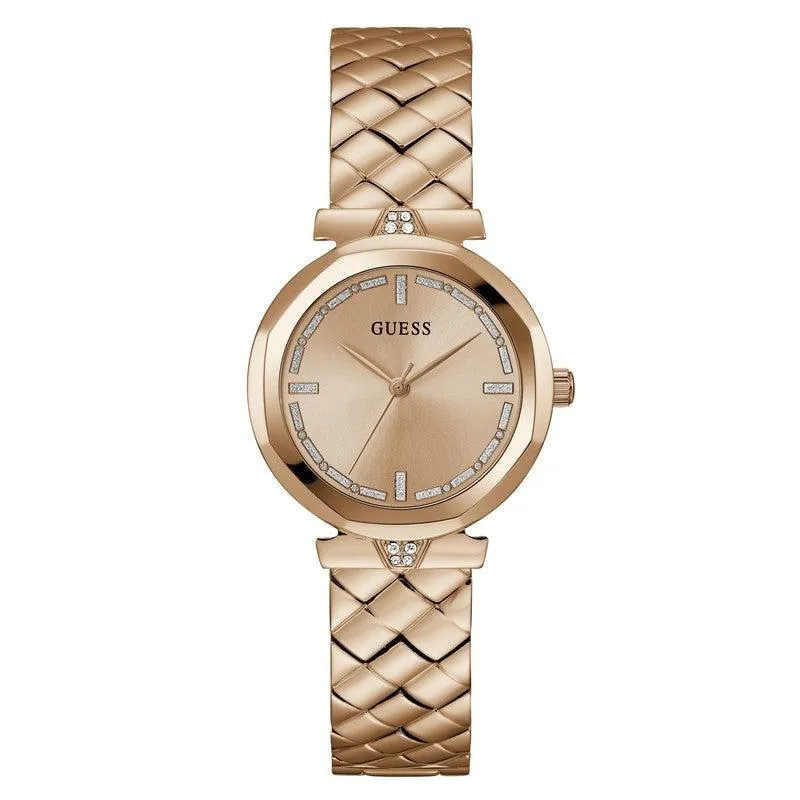 Guess Ladies Rose-Gold Tone Analog Watch GW0613L3