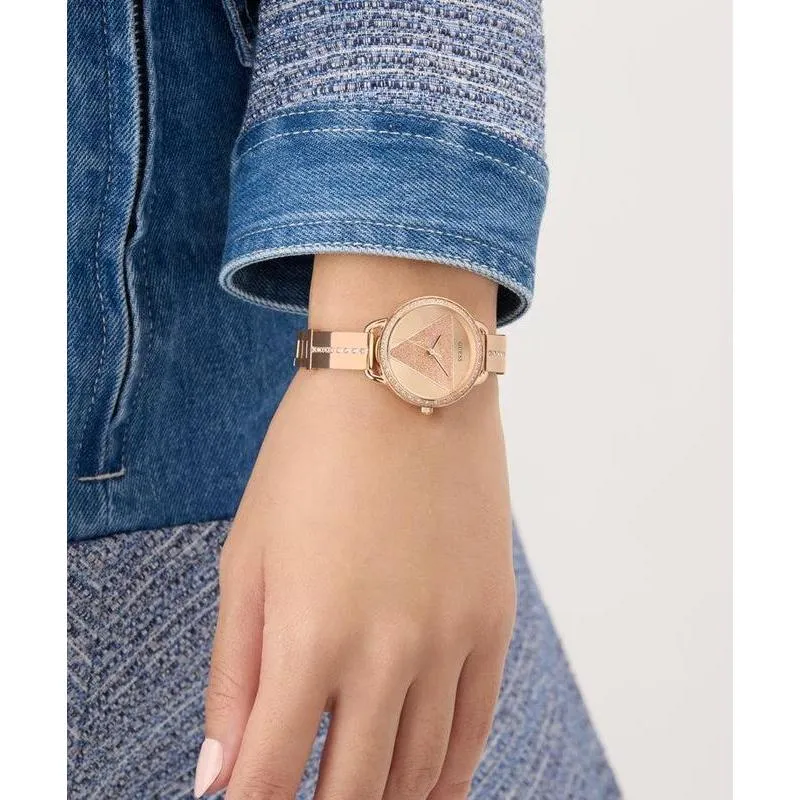 Guess Ladies Rose Gold Tone Analog Watch