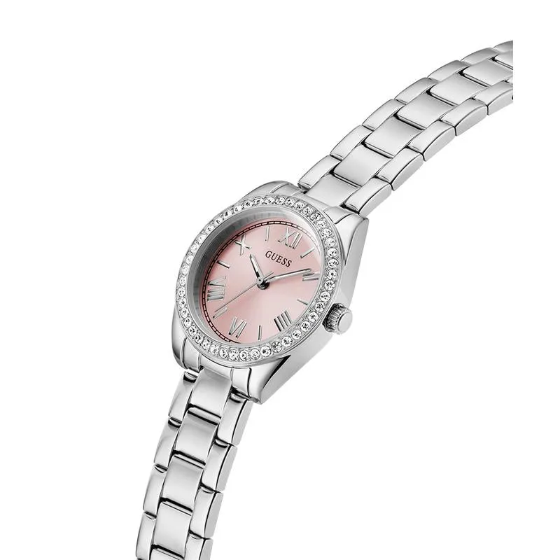 Guess Ladies Silver Tone Analog Watch