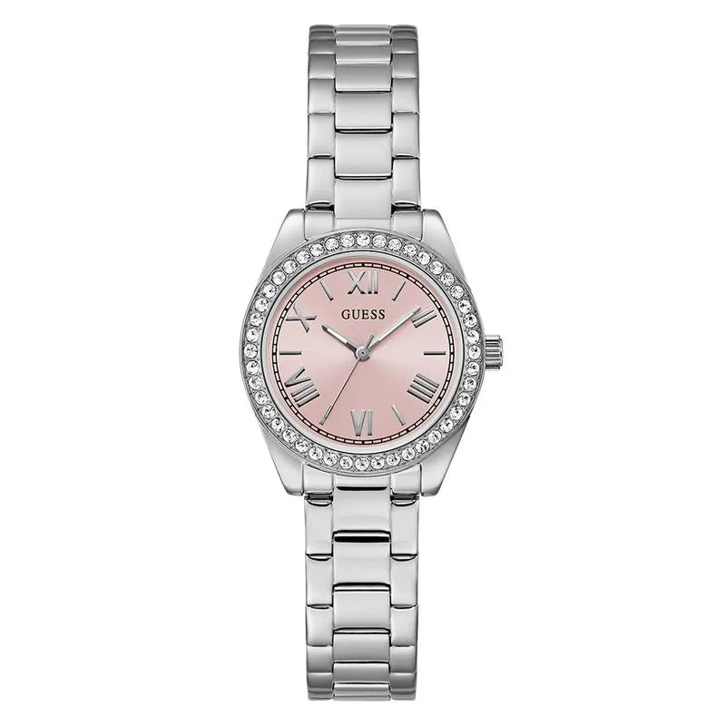 Guess Ladies Silver Tone Analog Watch