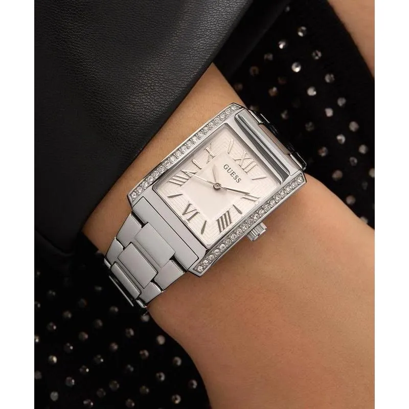 Guess Ladies Silver Tone Analog Watch