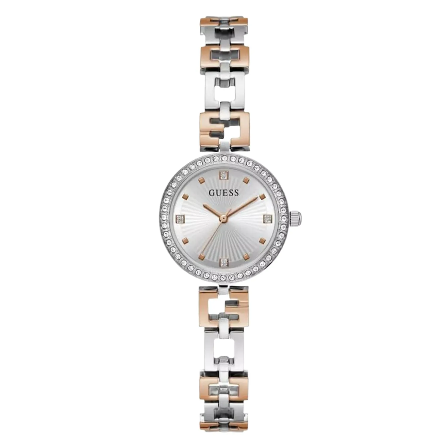 Guess Lady G Silver Dial Two Tone Stainless Steel Watch GW0656L2