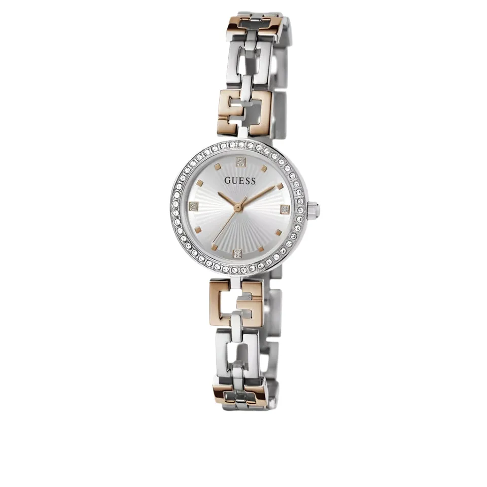 Guess Lady G Silver Dial Two Tone Stainless Steel Watch GW0656L2