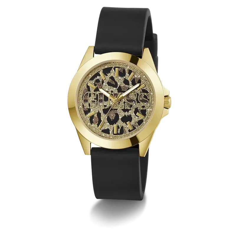 Guess Menagerie Animal Print Dial Analogue Watch